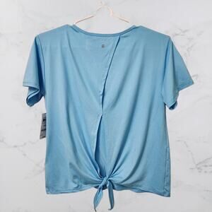 Ideology Blue Tie Front Girl's XXL NWT Open Back